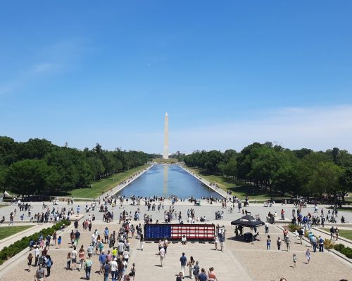 Vy över Washingtonmonumentet. Bild tagen av praktikant Henri Winberg