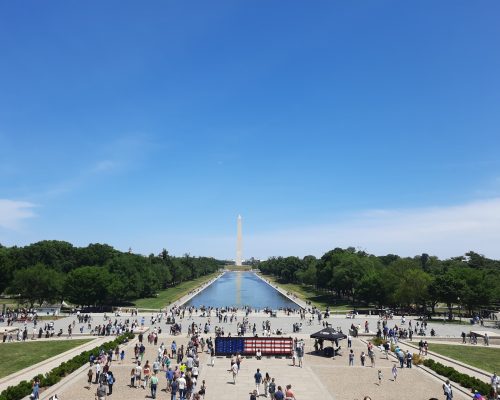 Vy över Washingtonmonumentet. Bild tagen av praktikant Henri Winberg