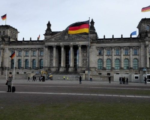 Bilden visar det tyska regeringsbyggnaden Bundestag (foto: Minka Lindroos)