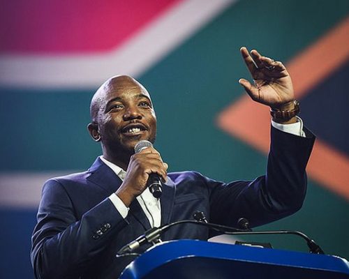 Bilden visar Ledare för Democratic Alliance, Mmusi Maimane öppnar partiets federala kongress 7. 4 2018 (foto: Democratic Alliance)